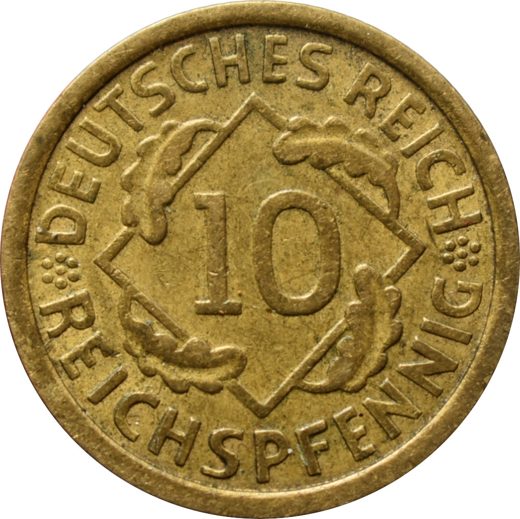 Nemecko - Weimarská republika 10 Reichspfennig 1935 G