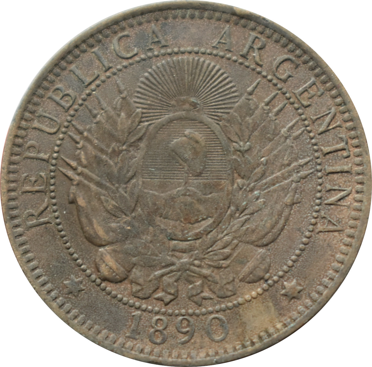 Argentína 2 Centavos 1890