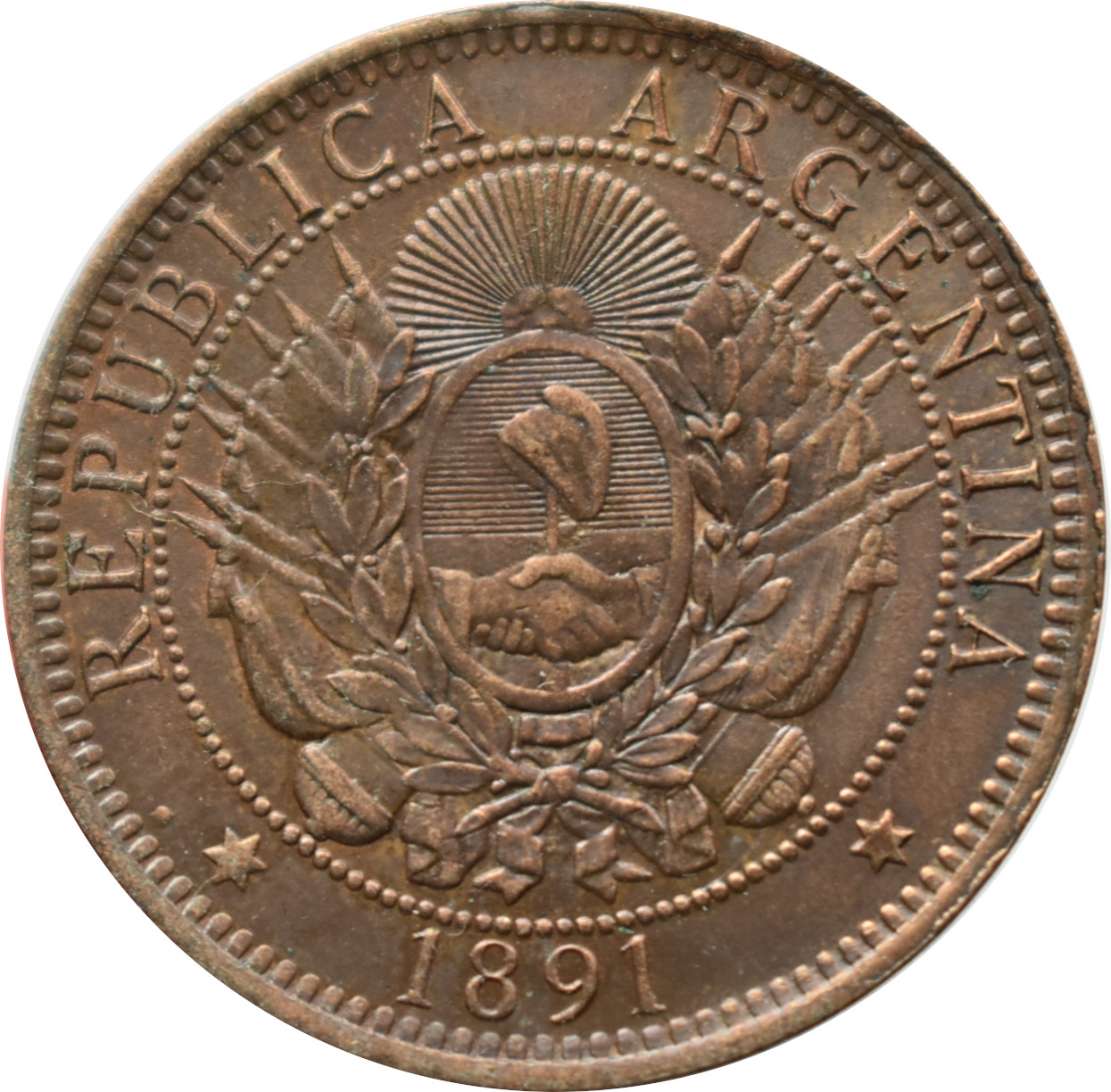 Argentína 2 Centavos 1891