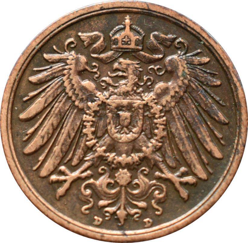 Nemecko - Nemecká ríša 2 Pfennig 1913 D