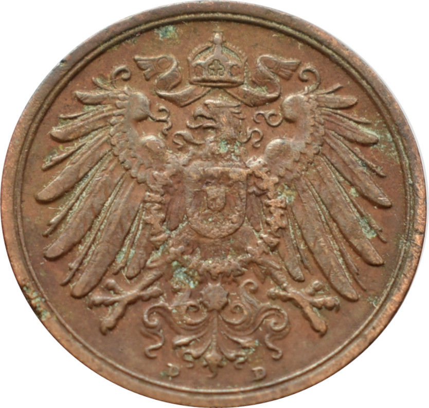 Nemecko - Nemecká ríša 2 Pfennig 1904 D