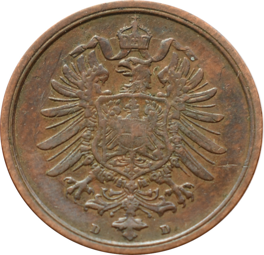 Nemecko - Nemecká ríša 2 Pfennig 1876 D