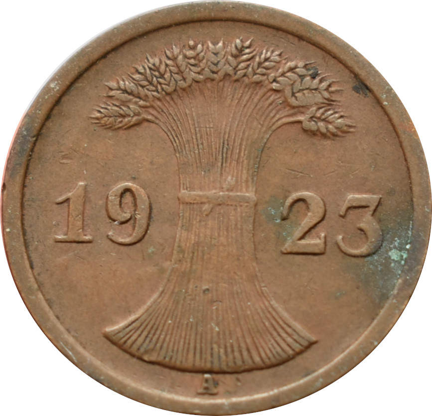 Nemecko - Weimarská republika 2 Rentenpfennig 1923 A