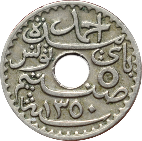Tunisko 5 Centimes 1931