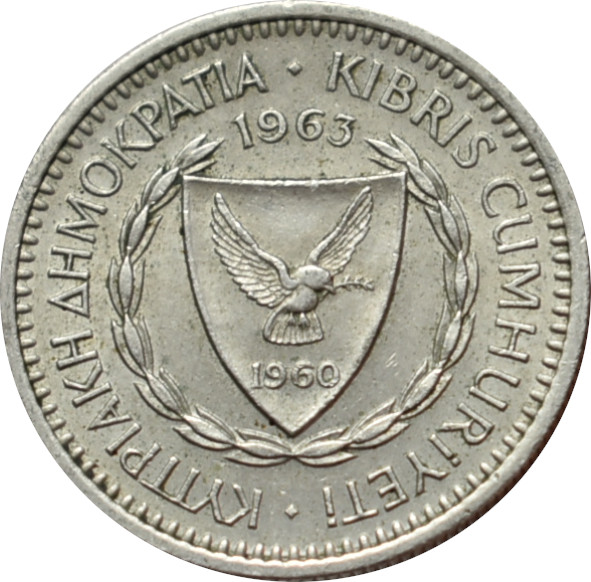 Cyprus 25 Mils 1963