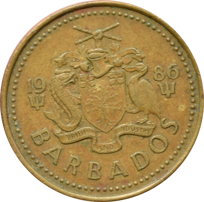 Barbados 5 Cents 1986