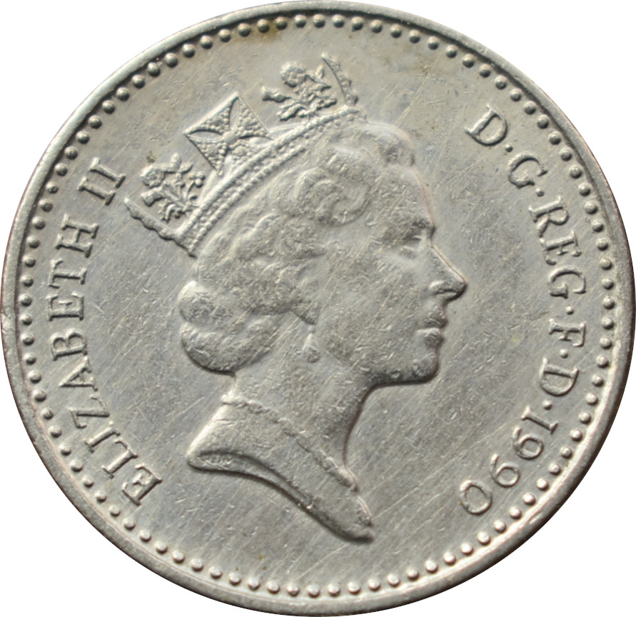 Anglicko 5 Pence 1990