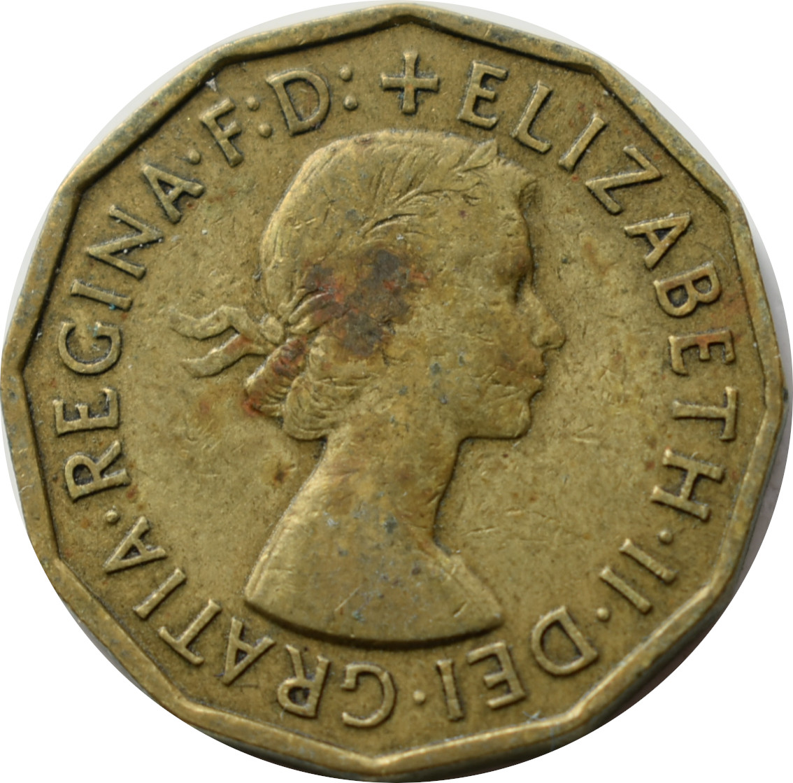 Anglicko 3 Pence 1954