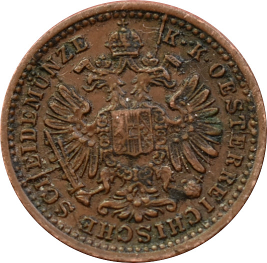 F.J. 5/10 Kreuzer 1885 b.z.