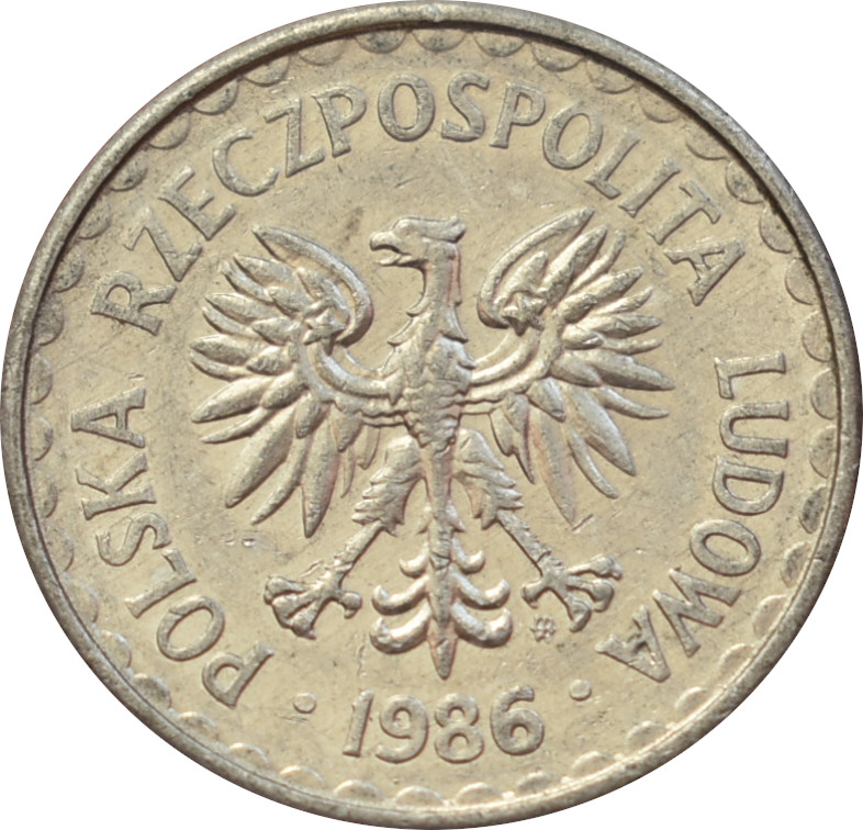 Poľsko 1 Zloty 1986