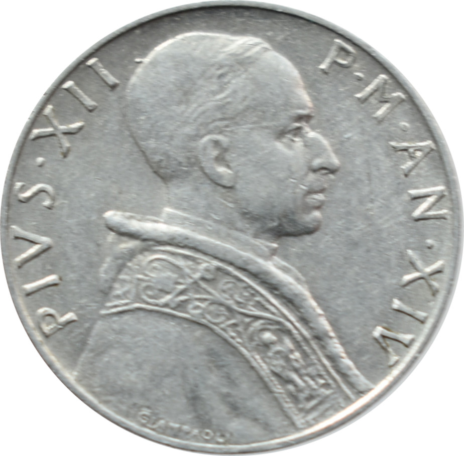 Vatikán 5 Lira 1952