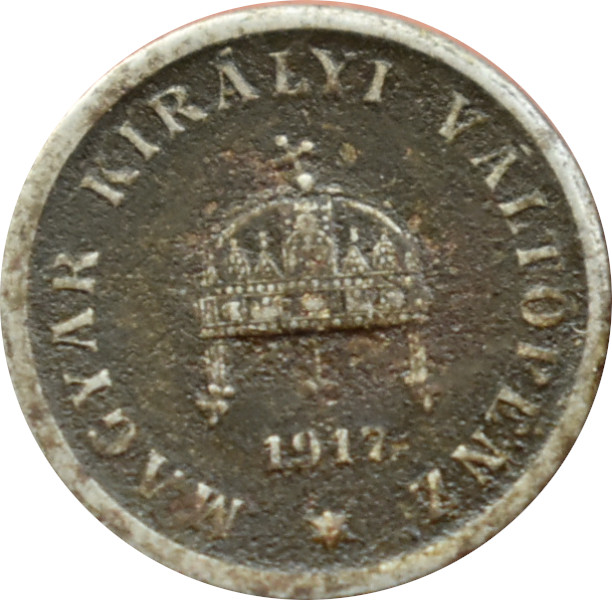 F.J. 2 Fillér 1917 K.B nový typ