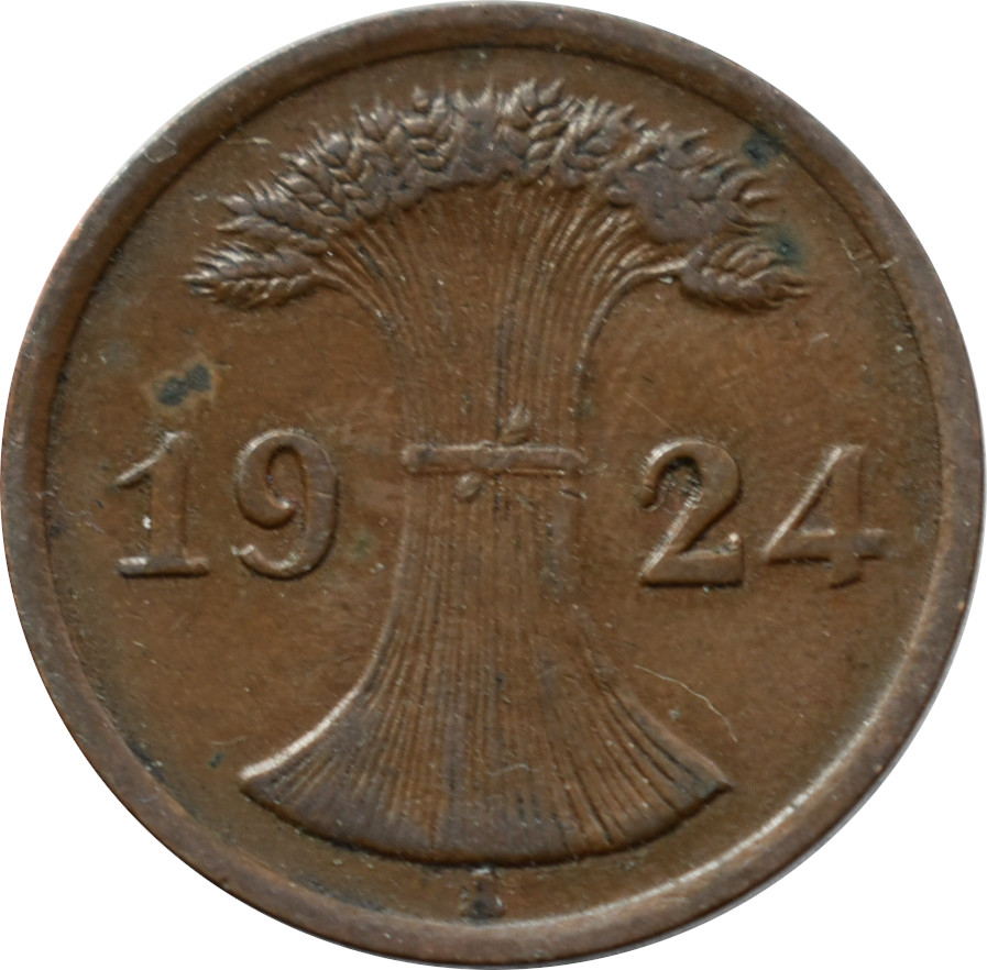 Nemecko - Weimarská republika 2 Rentenpfennig 1924 A