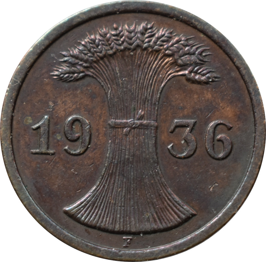 Nemecko - Weimarská republika 2 Reichspfennig 1936 F