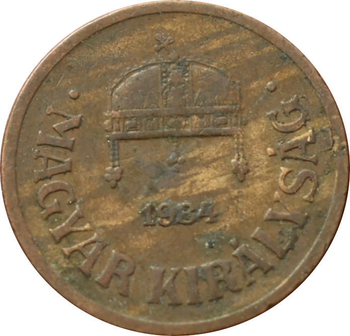 Maďarsko 2 Fillér 1934