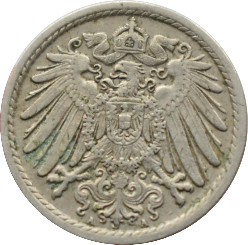 Nemecko - Nemecká ríša 5 Pfennig 1908 A