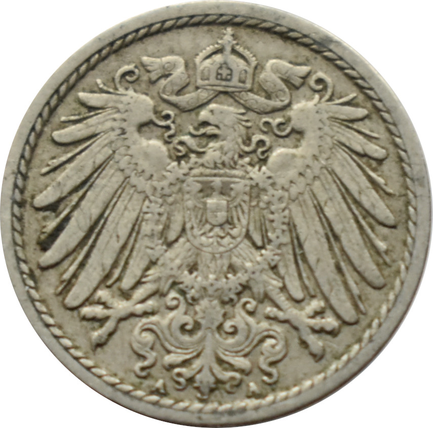 Nemecko - Nemecká ríša 5 Pfennig 1910 A