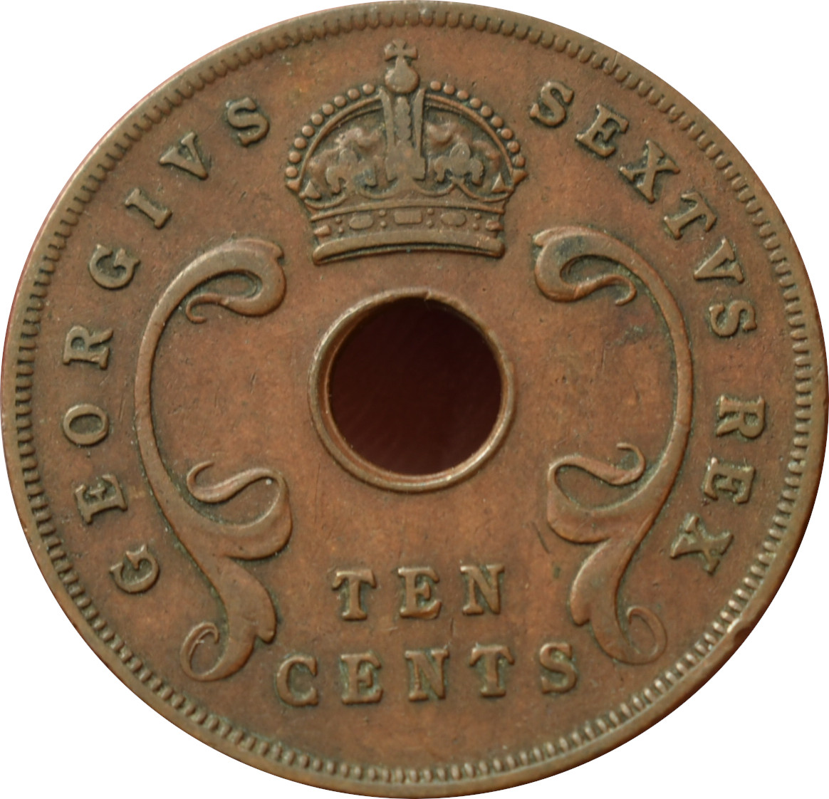 Britská Východná Afrika 10 Cents 1951