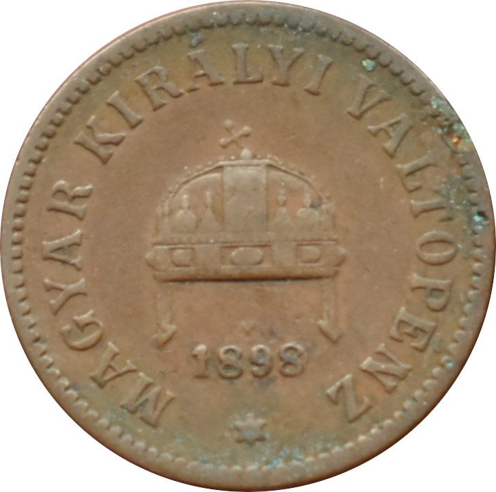 F.J. 2 Fillér 1898 K.B.