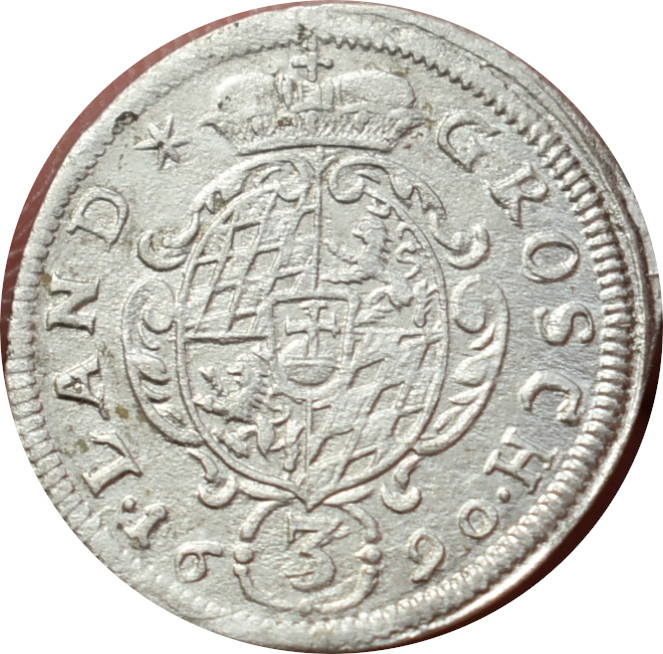 Nemecko Bavorsko Maximilián II. 3 Kreutzer 1690