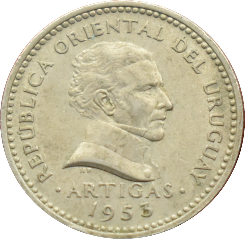 Uruguaj 10 Centesimos 1953