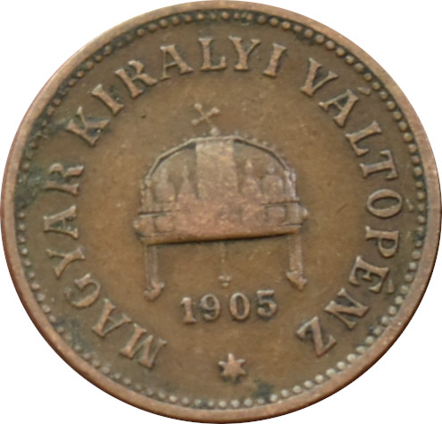 F.J. 2 Fillér 1905 K.B