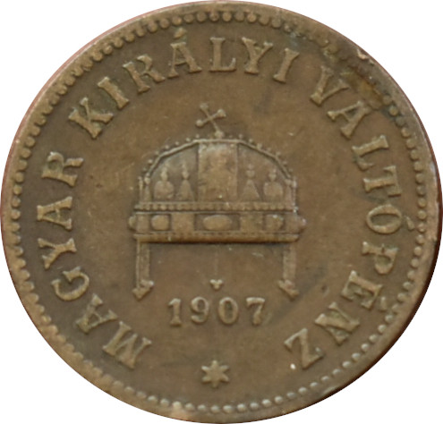 F.J. 2 Fillér 1907 K.B.