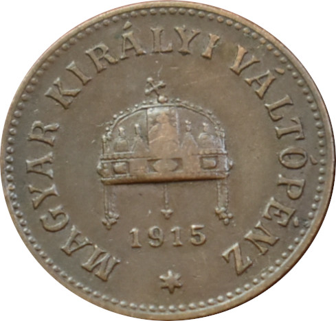 F.J. 2 Fillér 1915 K.B