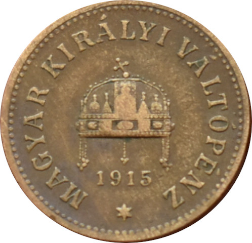 F.J. 2 Fillér 1915 K.B