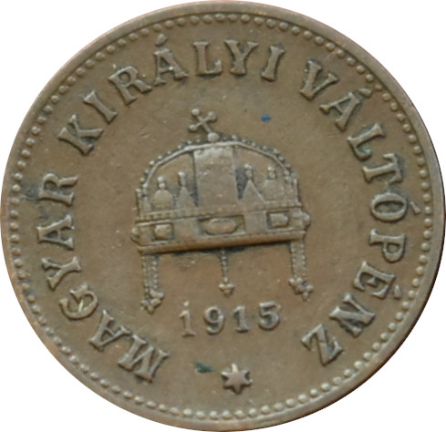 F.J. 2 Fillér 1915 K.B