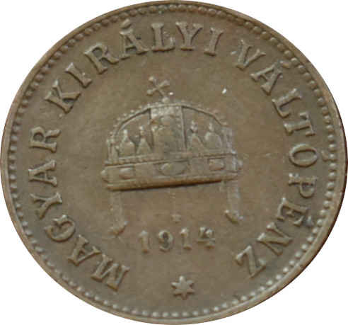 F.J. 2 Fillér 1914 K.B