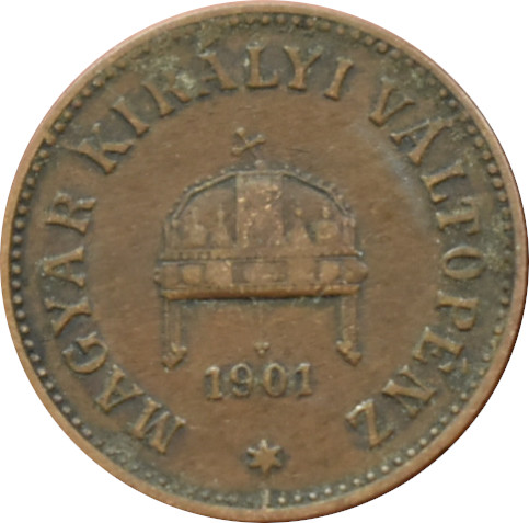 F.J. 2 Fillér 1901 K.B.