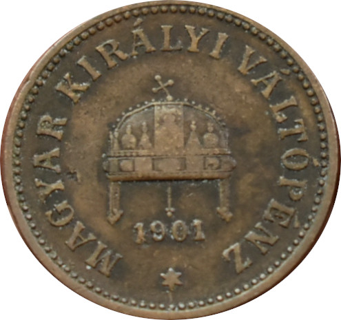 F.J. 2 Fillér 1901 K.B