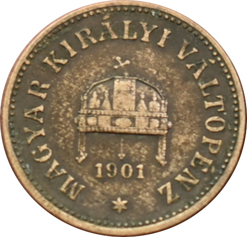F.J. 2 Fillér 1901 K.B