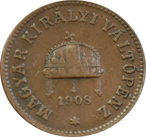 F.J. 2 Fillér 1908 K.B