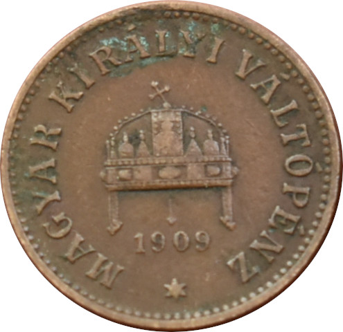 F.J. 2 Fillér 1909 K.B