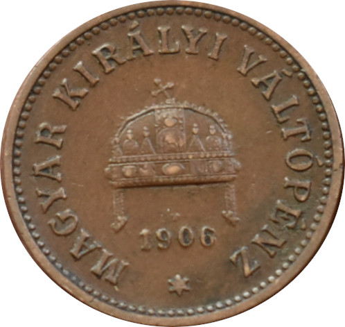 F.J. 2 Fillér 1906 K.B