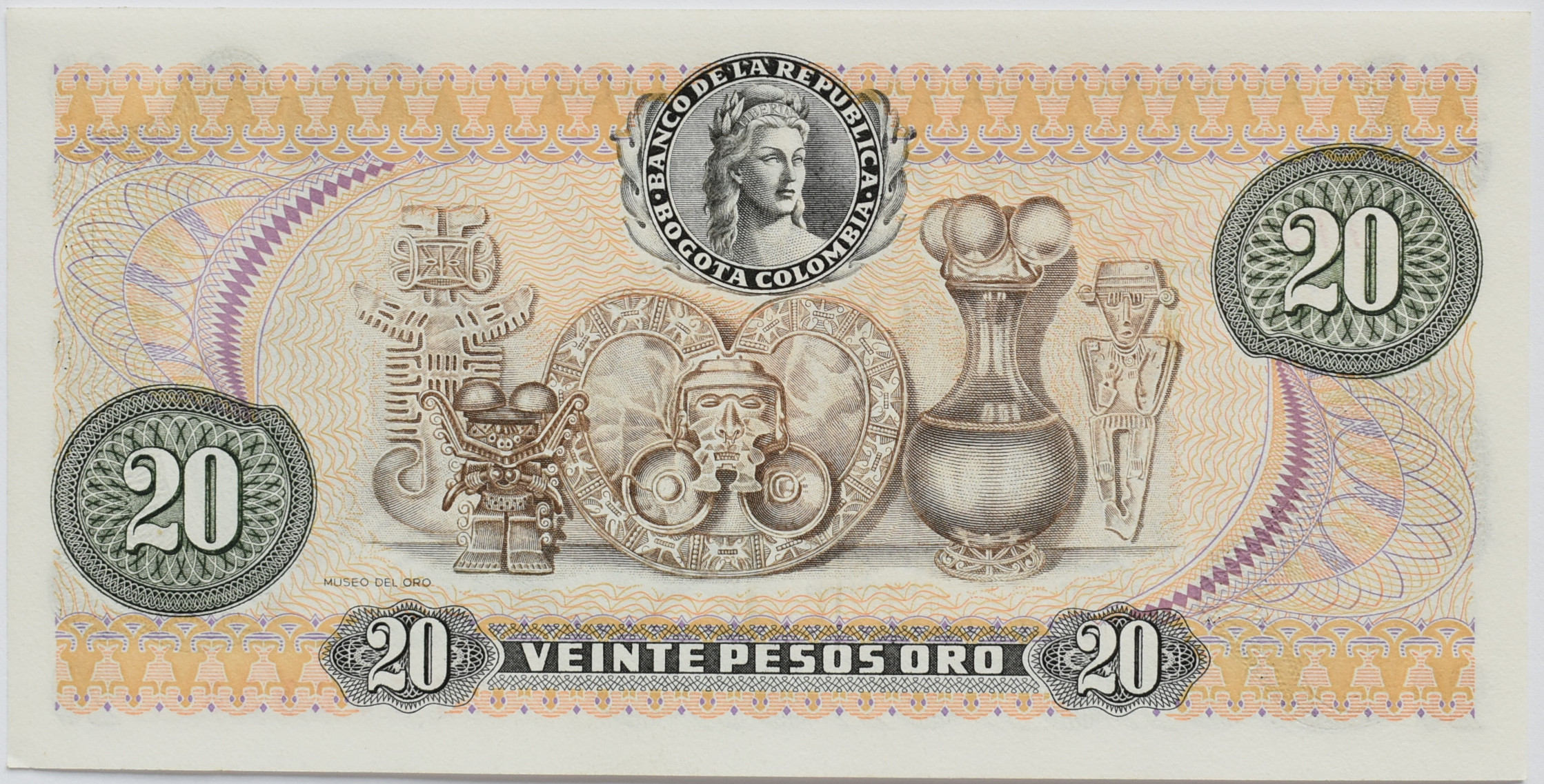 Kolumbia 20 Pesos 1982
