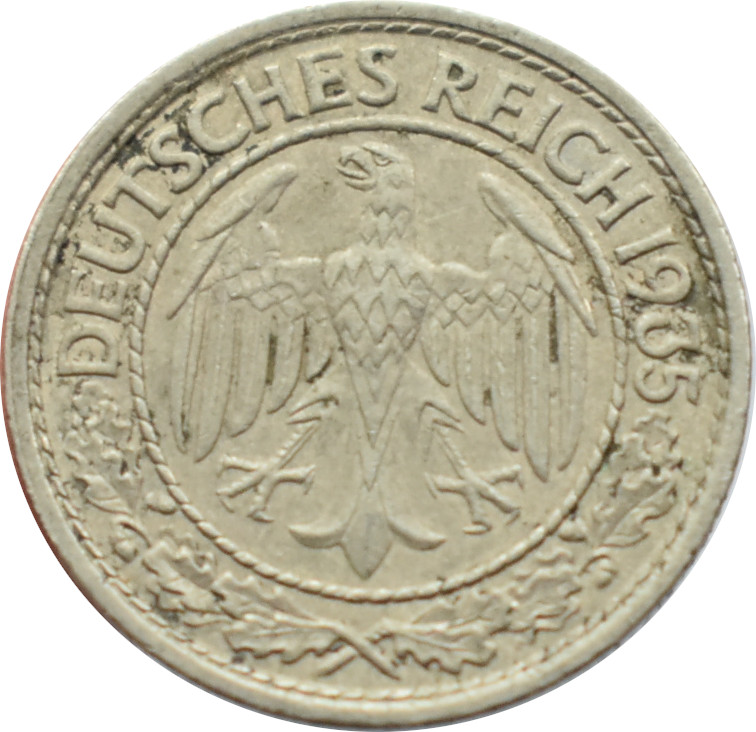 Nemecko - Weimarská republika 50 Reichspfennig 1935 A