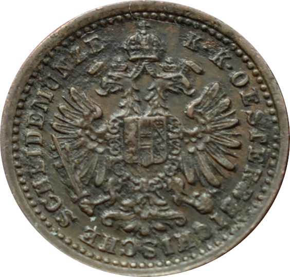 F.J. 5/10 Kreuzer 1885 b.z.