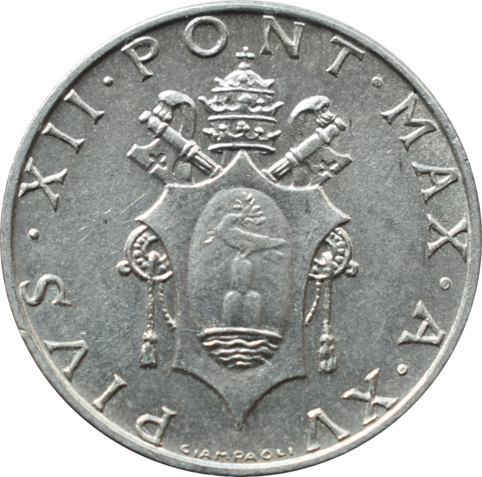 Vatikán 2 Lira 1953