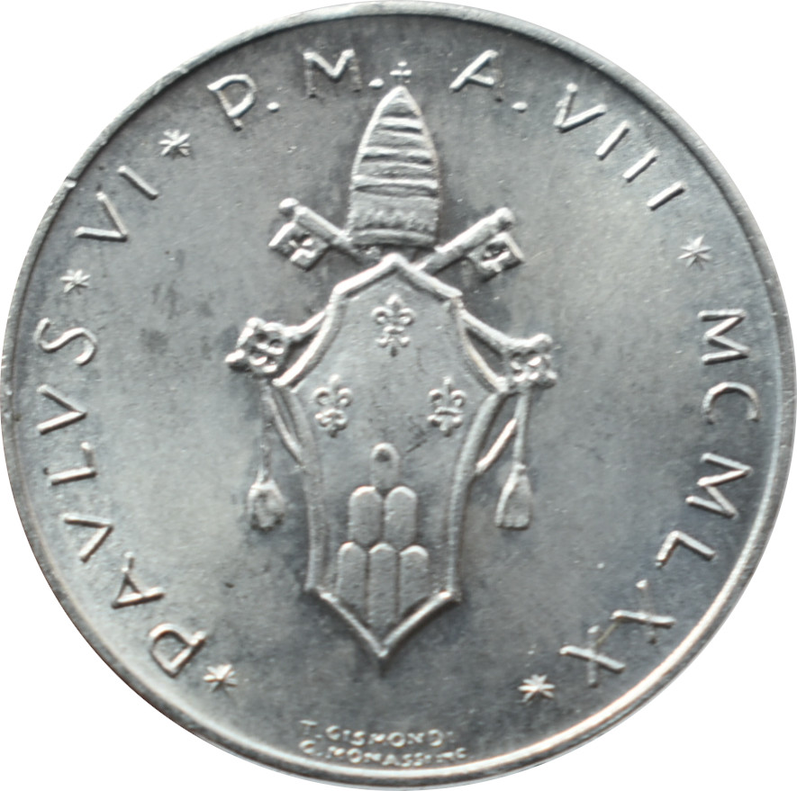 Vatikán 1 Lira 1970