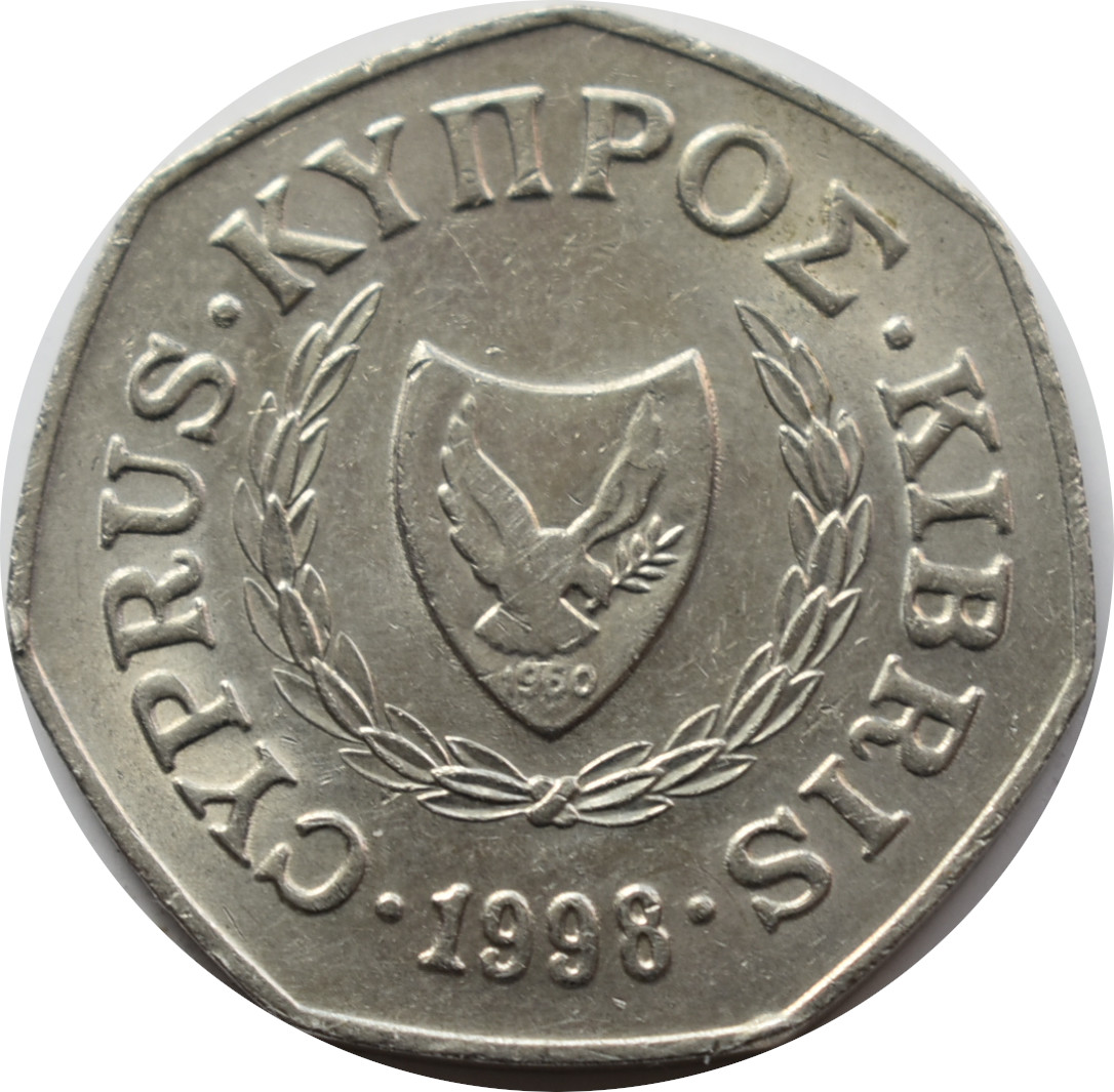 Cyprus 50 Cents 1998
