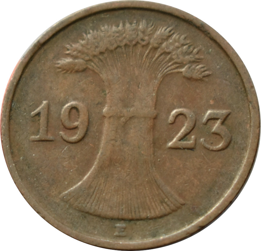Nemecko - Weimarská republika 1 Rentenpfennig 1923 E