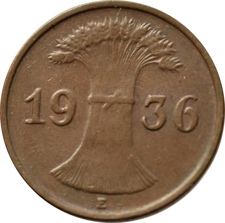 Nemecko - Weimarská republika 1 Reichspfennig 1936 E