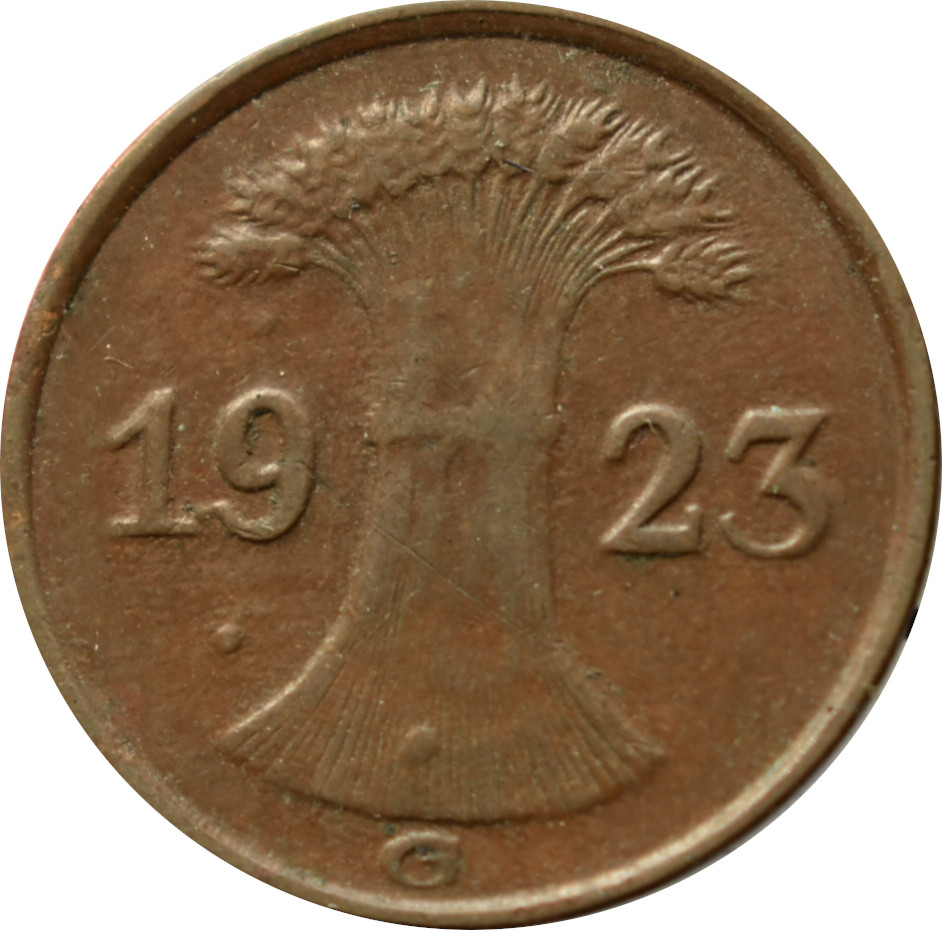 Nemecko - Weimarská republika 1 Rentenpfennig 1923 G