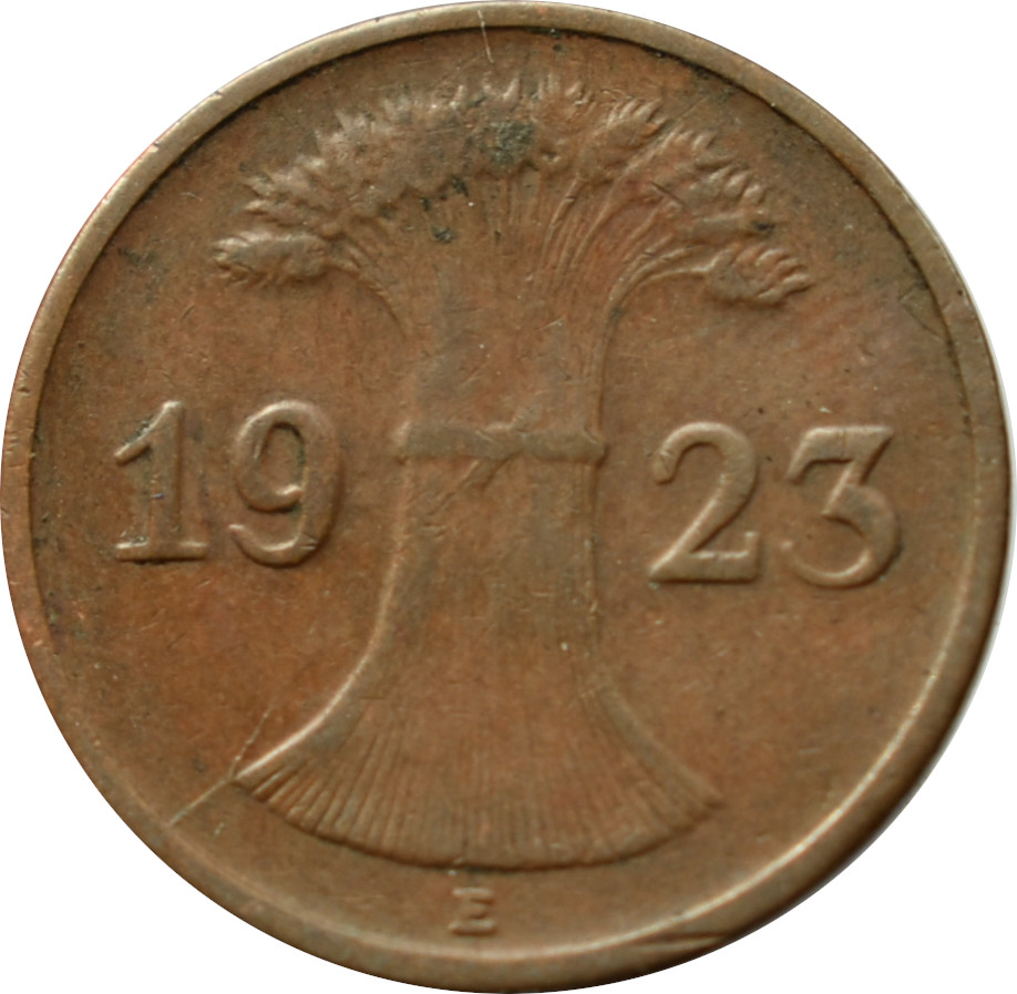 Nemecko - Weimarská republika 1 Rentenpfennig 1923 E