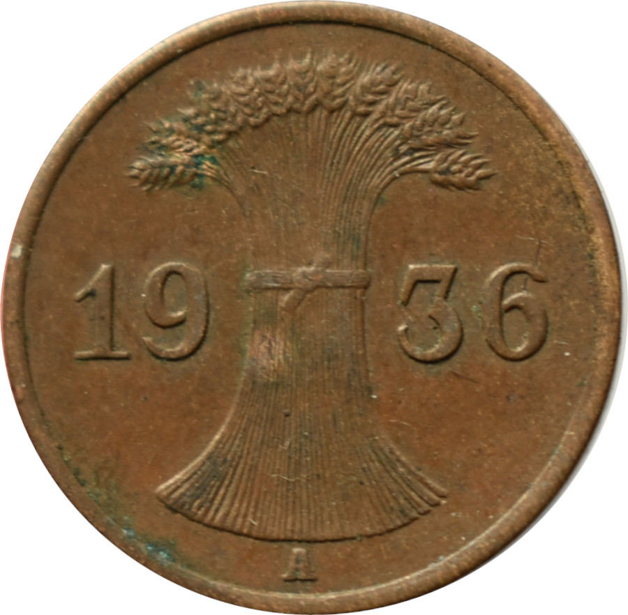 Nemecko - Weimarská republika 1 Reichspfennig 1936 A