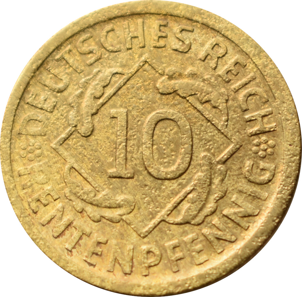 Nemecko - Weimarská republika 10 Rentenpfennig 1924 D