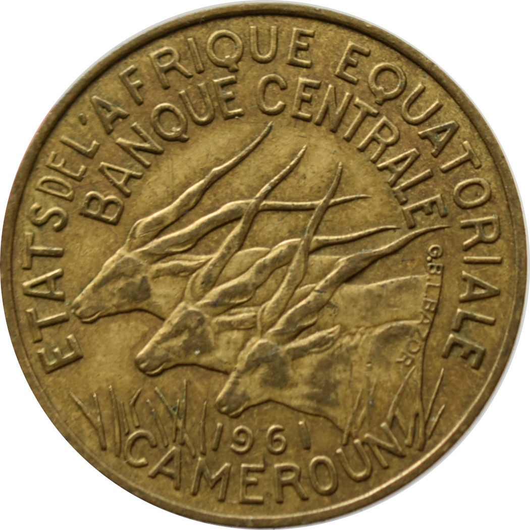 Rovníkové africké štáty Kamerun 10 Francs 1961